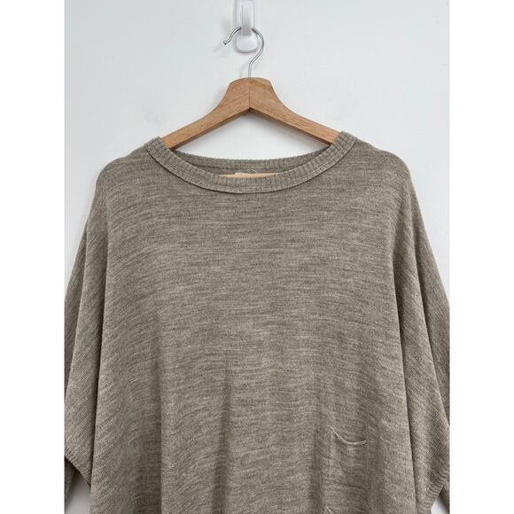 MERSEA Catalina Boxy Oversized Side Vents Neutral Lagenlook Driftwood Sweater OS - Picture 5 of 14
